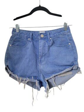 Raised by Wild Size M / 10 Denim Shorts, High Rise, Short-Short, Cut-Off